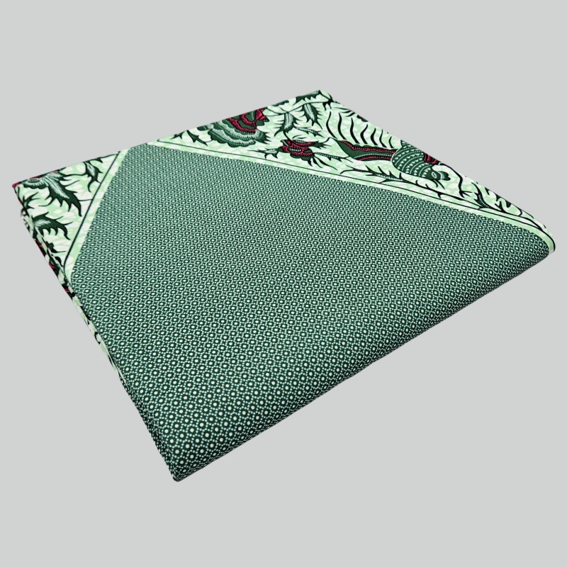 6 ياردة طويلة مطبوعة رمادي أخض - مراجعة Sewing Batik وسعره