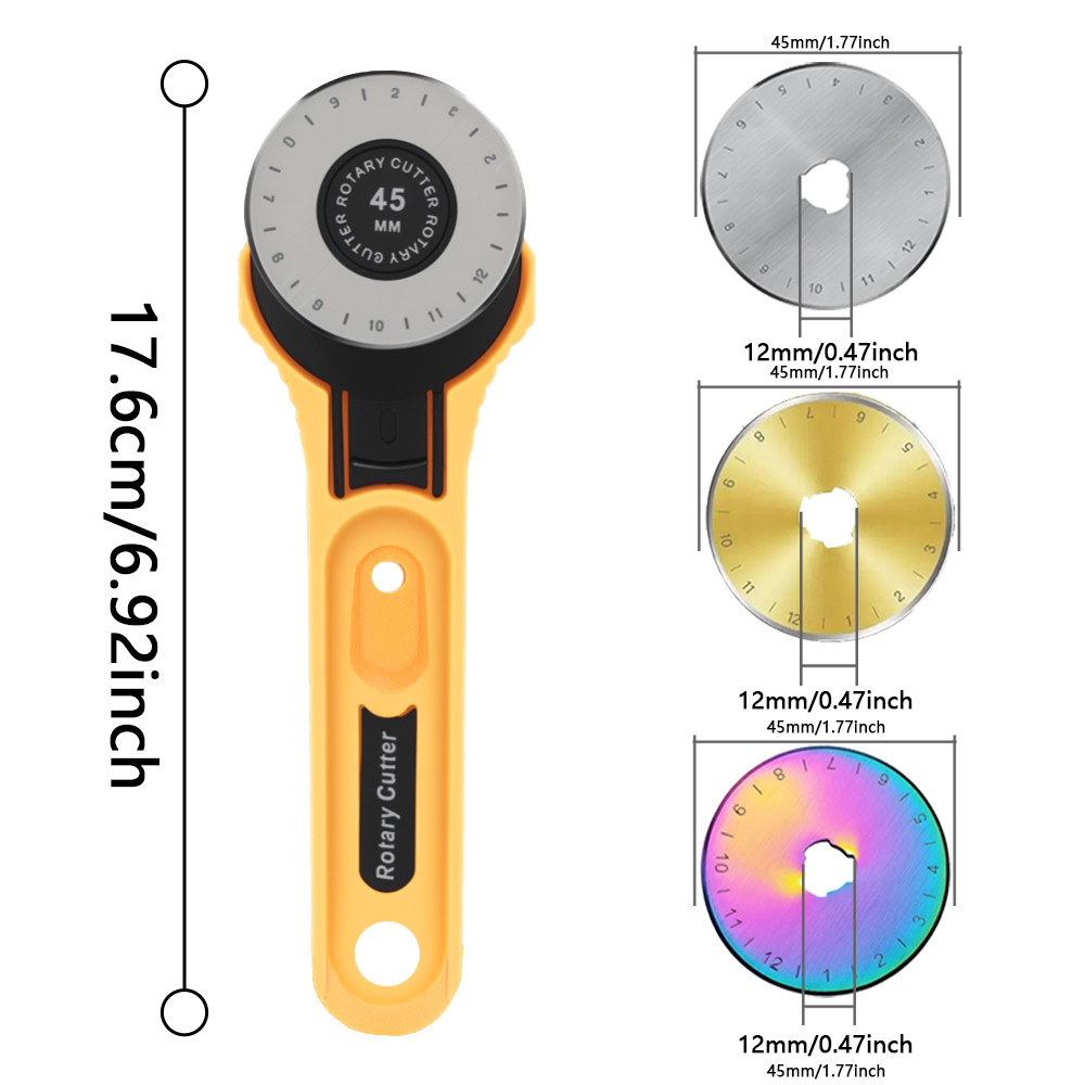 45 مللي متر قاطع قماش دوار أدا - مراجعة Rotary Cutter Fabric وسعره