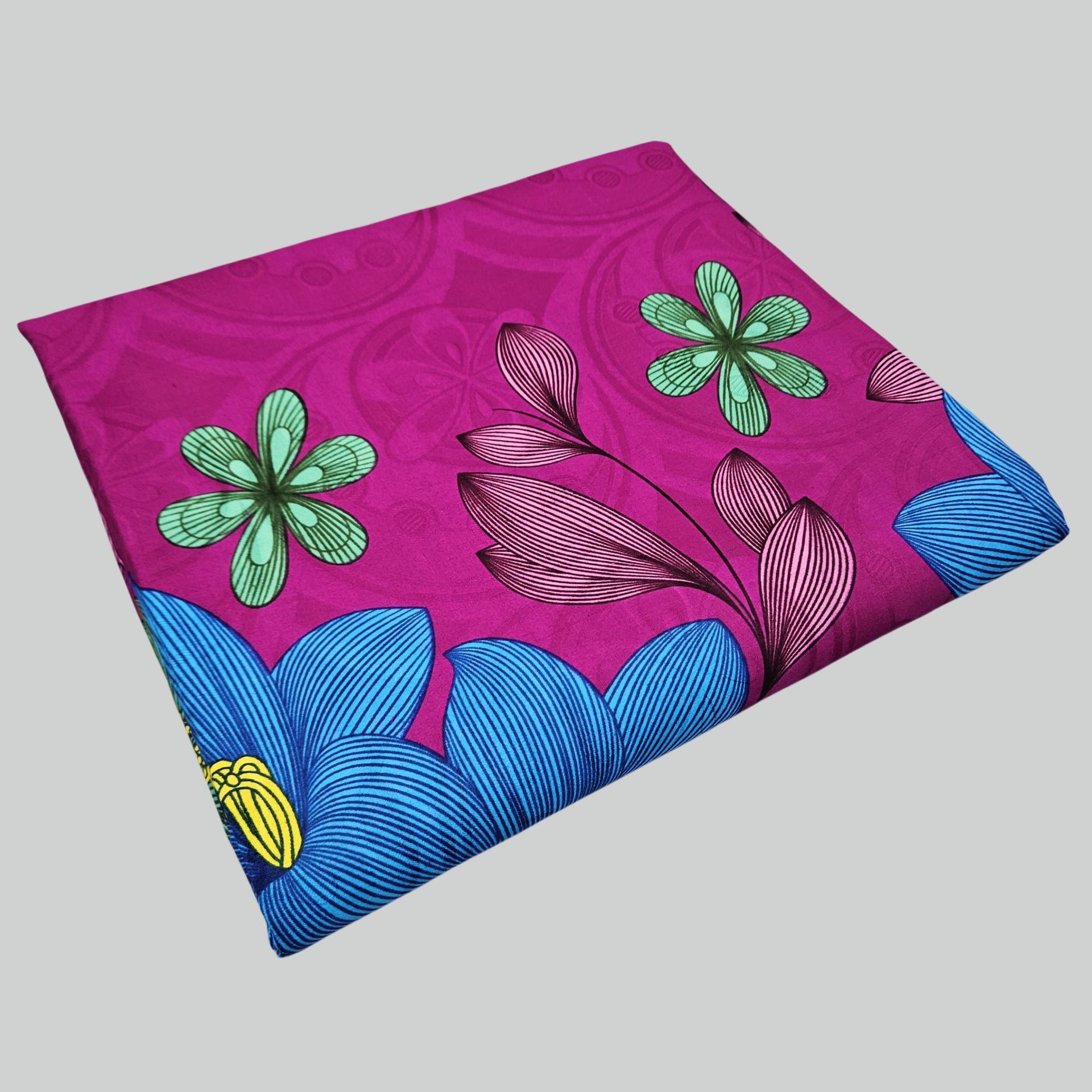 الأزهار المطبوعة على الأرجواني - مراجعة Sewing Batik وسعره