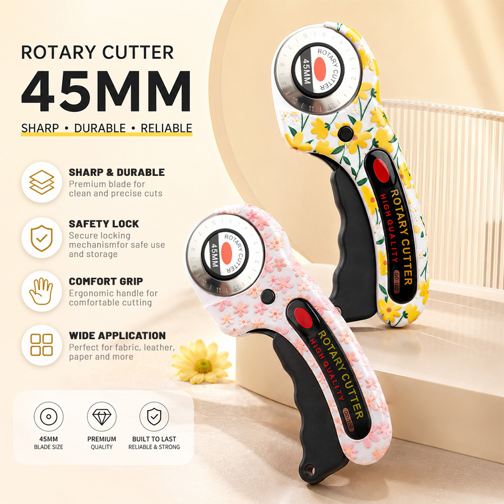 قاطع دوار 45 مم لقص الورق والق - مراجعة Rotary Cutter Fabric وسعره